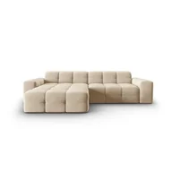 Narożniki - Beżowy aksamitny narożnik (lewostronny) Kendal – Micadoni Home - miniaturka - grafika 1