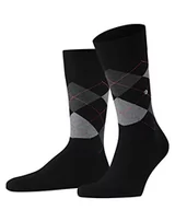 Skarpetki damskie - Burlington Mężczyźni Skarpety King M SO Trwała Organiczna Bawełna z wzorem 1 Para, Czarny (Black 3011), 40-46 - miniaturka - grafika 1