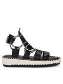 Sandały damskie - Badura Sandały BEKI-01W3-005 Czarny - miniaturka - grafika 1