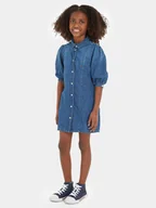 Sukienki i spódniczki dla dziewczynek - Tommy Hilfiger Sukienka jeansowa KG0KG07562 Niebieski Regular Fit - miniaturka - grafika 1