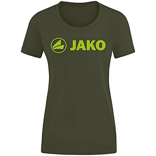 JAKO Promo T-Shirt damski khaki/zielony neonowy 34 - Koszulki i topy damskie - miniaturka - grafika 1