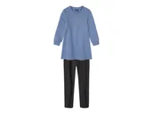 Sukienki i spódniczki dla dziewczynek - lupilu® Komplet dziewczęcy z bawełną (sukienka + legginsy) (98 - 104, Niebieski/ czarny) - miniaturka - grafika 1