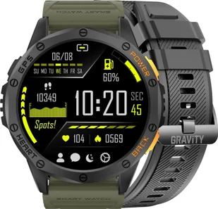 Gravity GT24-5 Czarny, Zielony - Smartwatch - miniaturka - grafika 1