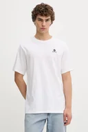 Koszulki męskie - Converse t-shirt bawełniany męski kolor biały z aplikacją CVM5T876 - miniaturka - grafika 1