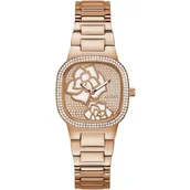 Zegarki damskie - Różowozłoty zegarek Guess Rose Bud z różą i kryształkami GW0544L4 - miniaturka - grafika 1