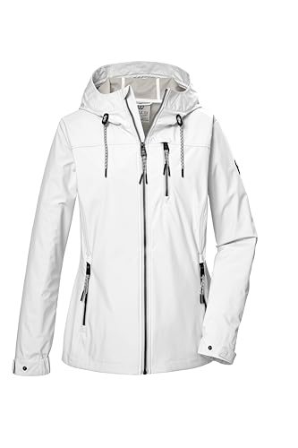 G.I.G.A. DX Damska kurtka softshellowa/kurtka outdoorowa z kapturem GS 74 WMN SFTSHLL JCKT, złamana biel, 36, 43052-000