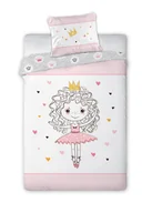 Pościel dla dzieci - FARO, Pościel dla dzieci, 160x200+70x80 cm, LuLuLand, Różowa  Księżniczka - miniaturka - grafika 1