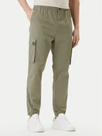 Spodnie męskie - Calvin Klein Jeans Joggery Comfort LV04RD608G Beżowy Skinny Fit - miniaturka - grafika 1