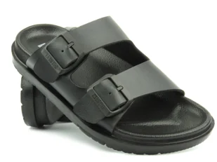 Gumowe klapki damskie z klamrą - Big Star NN274A750, czarne - Klapki i japonki damskie - miniaturka - grafika 1