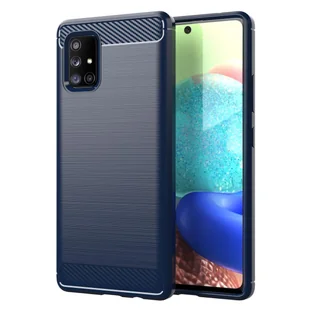 Pokrowiec Etui Do Samsung Galaxy A71 4G w BRUSHED NIEBIESKI Pokrowiec Ochronny Obudowa Case Cover Cadorabo - Etui i futerały do telefonów - miniaturka - grafika 1