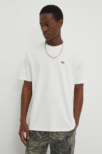 Koszulki męskie - Diesel t-shirt bawełniany T-JUST-DOVAL-PJ MAGLIETTA męski kolor beżowy gładki A03819.0AIJU - grafika 1