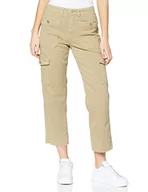 Spodnie damskie - 7 For All Mankind Damskie spodnie Straight Cargo Casual, zielony, 30 PL - miniaturka - grafika 1