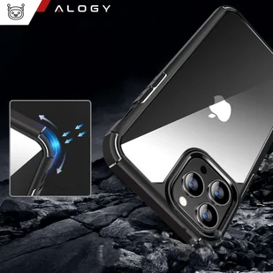 Etui Case do iPhone 14 Pro + zestaw 4 szkieł 5w1 pancerne 360 Alogy Hybrid 2x Szkło na ekran +2x obiektyw czarno-przezroczyste - Etui i futerały do telefonów - miniaturka - grafika 10