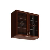 Szafki kuchenne - Szafka Górna Wisząca z Witryną 2 Drzwi G80S Sycylia Milano Gała Meble Orzech Milano - miniaturka - grafika 1