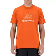 Koszulki sportowe męskie - Koszulka New Balance MT41906TMO - pomarańczowa - miniaturka - grafika 1