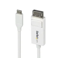 Adaptery i przejściówki - StarTech.com CDP2DP2MBW adapter kablowy 1,9 m DisplayPort USB Type-C Biały - miniaturka - grafika 1