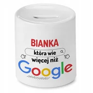 Skarbonki - Skarbonka Dla Bianki na Urodziny Idealny Prezent z Nadrukiem ze Zdjęciem - miniaturka - grafika 1