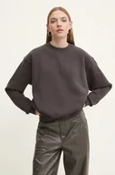 Bluzy damskie - Superdry bluza damska kolor szary gładka W2012054A-AWF - miniaturka - grafika 1