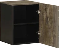 Szafki łazienkowe - vidaXL Szafka łazienkowa czarna 38x33x48 cm lite drewno mango - miniaturka - grafika 1