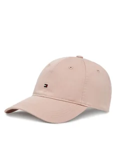 Tommy Hilfiger Czapka z daszkiem Essential Flag Soft Cap AW0AW17632 Różowy - Czapki damskie - miniaturka - grafika 1