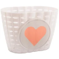 Koszyki rowerowe - Koszyk na rower SUN BABY CJ03.020.03 Plastikowy Biało-morelowy - miniaturka - grafika 1