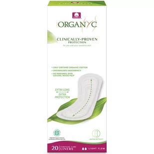 Organyc Extra Long Bio - wkładki higieniczne bio, ultra cienkie 20 szt. - Wkładki higieniczne - miniaturka - grafika 1