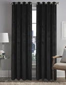 Zasłony - Zasłony welurowe 140x250 czarne przelotka - miniaturka - grafika 1