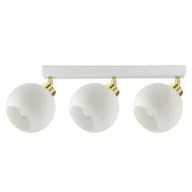 Lampy sufitowe - Lampa Wisząca Sufitowa Żyrandol Biała Szklane Kule White Glass BG3 LED E27 - miniaturka - grafika 1