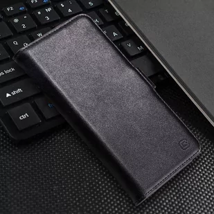 Crong Premium Booklet Wallet - Skórzane etui iPhone 11 Pro Max z kieszeniami + funkcja podstawki (czarny) - Etui i futerały do telefonów - miniaturka - grafika 4