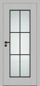 Drzwi wewnętrzne - Dre Drzwi Wewnętrzne Z Szybą Estra 7 Okleina Jasna Szara Mat - miniaturka - grafika 1