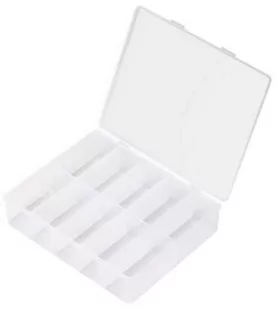 Pudełko ekspozytor kasetka box organizer przezroczysty 10 komór - Kosmetyczki, organizery i kuferki - miniaturka - grafika 1