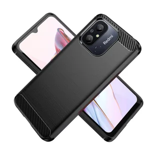 Carbon Case etui do Xiaomi Redmi 11A / Poco C55 / Redmi 12C elastyczny silikonowy karbonowy pokrowiec czarne - Etui i futerały do telefonów - miniaturka - grafika 7