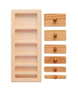 Układanki dla dzieci - WOODEN STORY Drewniana Układanka Puzzle Klocki Szerokie i Wąskie - miniaturka - grafika 1