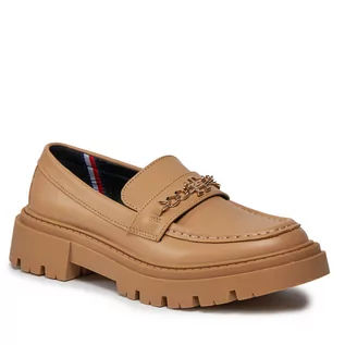 Buty dla dziewczynek - Półbuty Tommy Hilfiger T3A4-33023-1355524 S Camel 524 - grafika 1