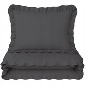 Pościel - POŚCIEL 160x200 z FALBANKĄ poszewka 70x80 komplet 3cz jednolita DUŻY WYBÓR - miniaturka - grafika 1