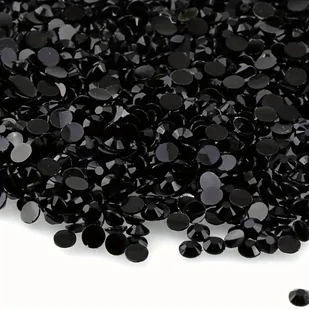 TEMU 1000/500 szt. 2/3/4 mm Okrągłe Kamienie z Płaskim Dnem – Brokatowe Kryształy do Manicure i Pedicure, DIY, Różnokolorowe Syntetyczne Kamienie - Ozdoby do paznokci - miniaturka - grafika 1