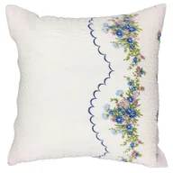 Pościel - Poszewka z kory 40x40 Bordiura niebieska - miniaturka - grafika 1