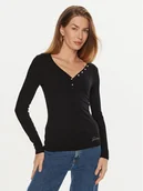 Bluzki damskie - Guess Bluzka Kyla W4BP51 KBCO2 Czarny Regular Fit - miniaturka - grafika 1