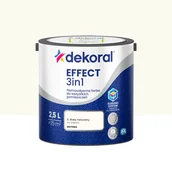 Farby wewnętrzne - Dekoral Farba Effect 3w1 Biały naturalny 2.5 l - miniaturka - grafika 1