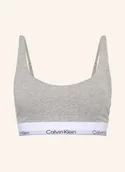 Biustonosze - Calvin Klein Biustonosz Bustier Icon Cotton Modal grau - miniaturka - grafika 1