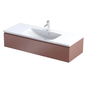 Szafka łazienkowa pod umywalkę Oristo Brylant 120 cm czerwony mat OR36-SD1S-120-19 - Szafki łazienkowe - miniaturka - grafika 1