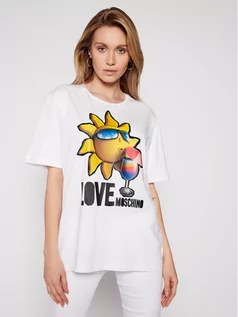 Koszulki i topy damskie - Love Moschino T-Shirt W4F8739M 3876 Biały Regular Fit - grafika 1