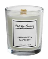 Świece - PANNA COTTA & RASPBERRY - Świeca sojowa z drewnianym knotem - miniaturka - grafika 1