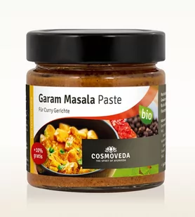 COSMOVEDA (kremy, pasty, masło klarowane, woda) Pasta Garam Masala Bezglutenowa Bio 175 g - Cosmov - Sosy w słoikach - miniaturka - grafika 1