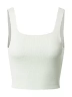Koszulki i topy damskie - Urban Classics Women's Ladies Cropped Knit Top T-Shirt, jasnomiętowy, 5XL - miniaturka - grafika 1