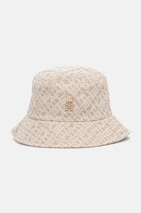 Tommy Hilfiger kapelusz kolor beżowy AW0AW16626 - Czapki damskie - miniaturka - grafika 1
