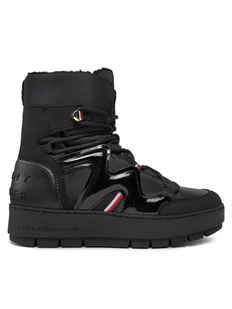 Tommy Hilfiger Śniegowce Patent Snowboot FW0FW07852 Czarny - Śniegowce damskie - miniaturka - grafika 1