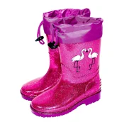 Buty dla dziewczynek - Kalosze dziecięce dla dziewczynki różowe FLAMINGI Captain Mike® rozmiar 29 - miniaturka - grafika 1