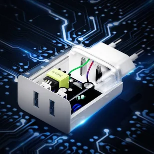 Baseus szybka ładowarka sieciowa 2x USB 10,5 W 2,1 A + kabel USB - Lightning 2,4 A 1 m biały (TZCCFS-R02) - Ładowarki do telefonów - miniaturka - grafika 9