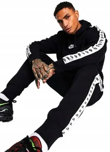 NIKE DRES MESKI KOMPLET BLUZA + SPODNIE BAWEŁNA CIEPŁY CZARNY DM6838 r.L - Dresy męskie - miniaturka - grafika 1